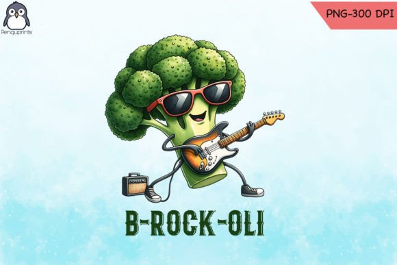 B-Rock-Oli Broccoli Pun PNG Graphics for Crafts