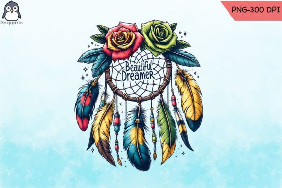 Beautiful Dreamer Dreamcatcher Art for Graphics and Crafts
