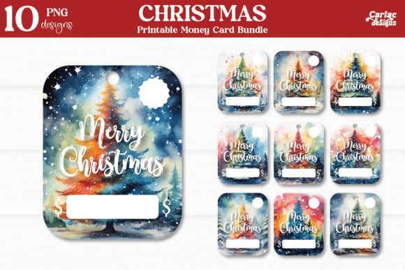 Christmas Money Card Bundle Graphics for Crafts