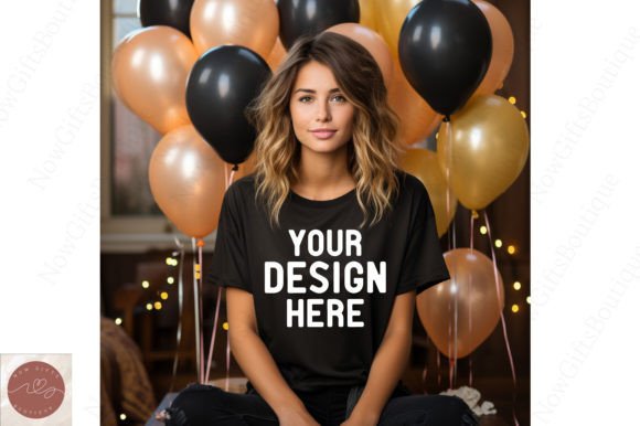 Happy New Year Woman Mockup 32: Graphics for Christmas Amp Branding