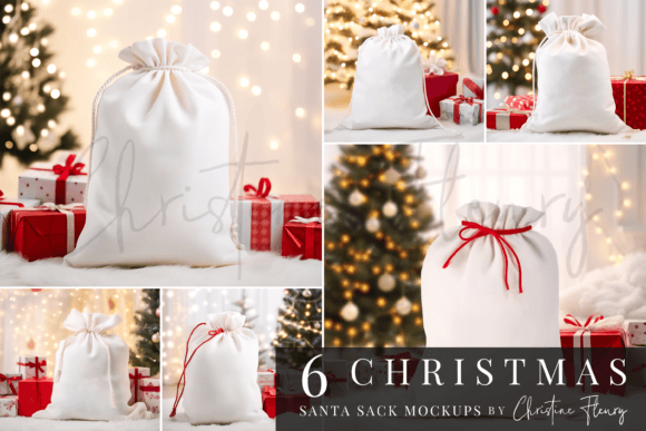 Santa Sack Mockup Bundle: Graphics for Christmas Amp Campaigns
