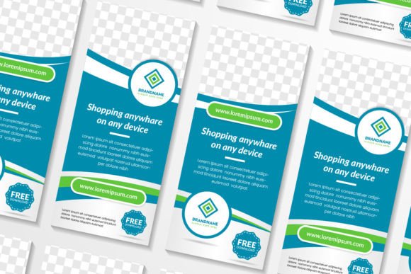 Shopping Anywhere Vertical Banner: Graphics for Print Templates