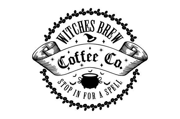 Vintage Witches Brew Coffee EPS SVG PNG Graphics and Illustrations